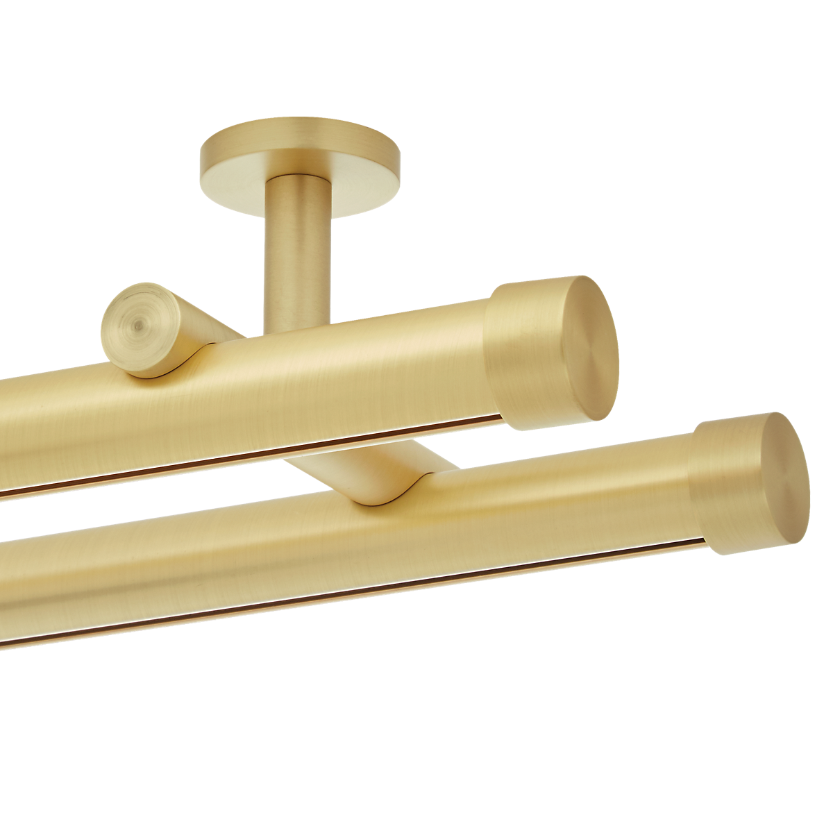 6 Aria Metal H Rail Double Ceiling Mount Traverse Kit 1 1