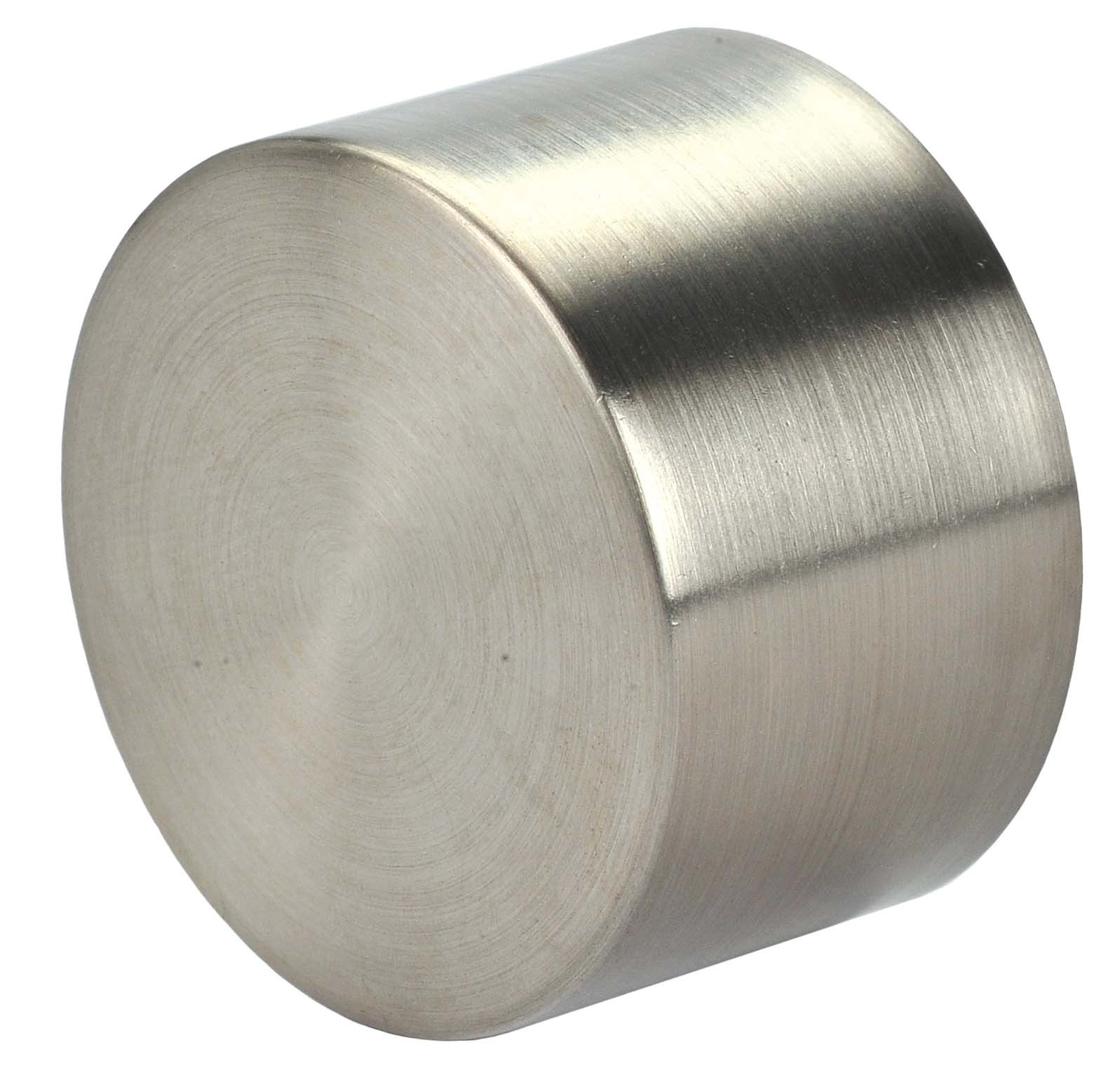 Brushed Nickel End Cap For 1 3 8 Quot Curtain Rod Pair