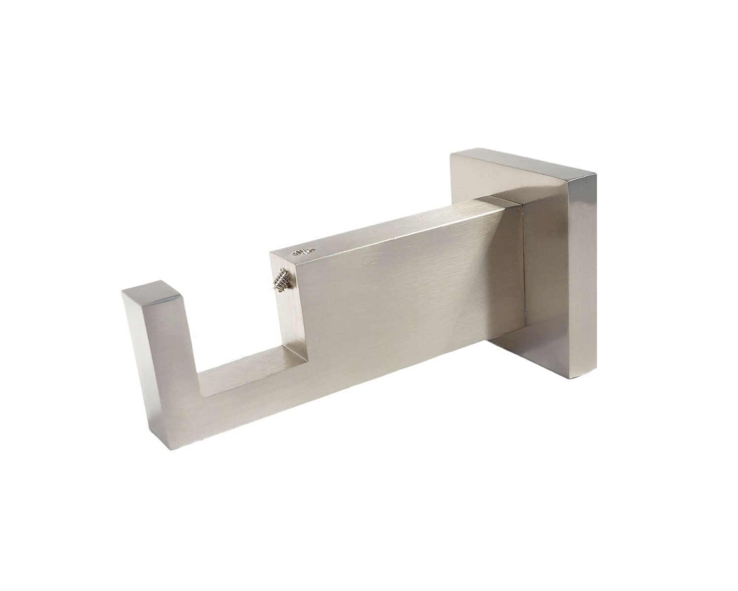 Brushed Nickel Rectangle Bracket for 2" x 1" Curtain RodsEach
