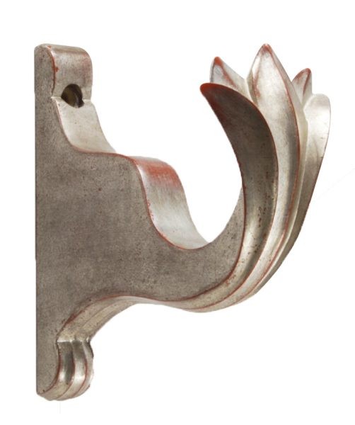 4 1/2" Water Gilded Decorative Bracket for 2" Curtain RodsEach