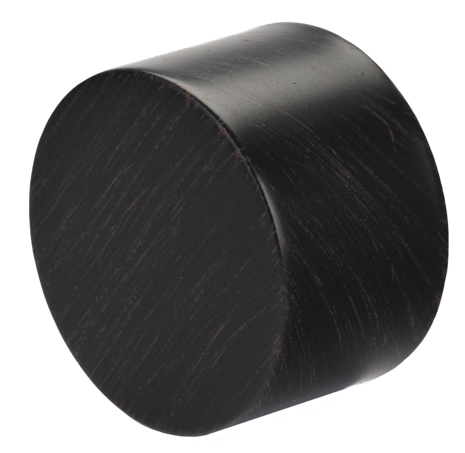 Rubbed Brown End Cap for 1 3/8" Curtain RodPair