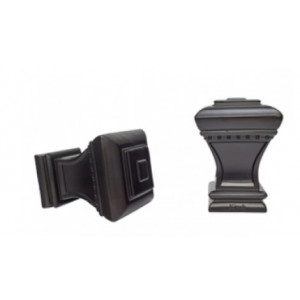 Bristol Curtain Rod Finial for 1 3/8" Drapery Rods~Pair