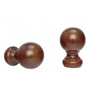 Ball Curtain Rod Finial for 1 3/8" Drapery Curtain Rods~ Pair