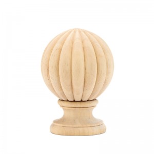 Reeded Ball Finial for 2 1/4" Curtain Rod ~ Each