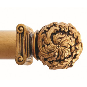 Greek Curtain Rod Finial for 2 1/4" Wood Drapery Rods~Pair