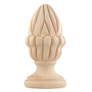 Fluvia Finial for 1 3/8" Wooden Curtain Rod~Each