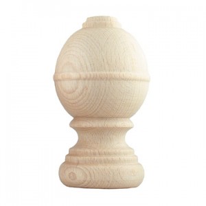 Ebro Finial for 1 3/8" Wooden Curtain Rod~Each