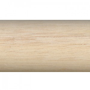 12' Smooth Wood Curtain Rod~1 3/8" Diameter