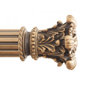 Lyon Curtain Rod Finial for 2 1/4" Wood Drapery Rods~Pair