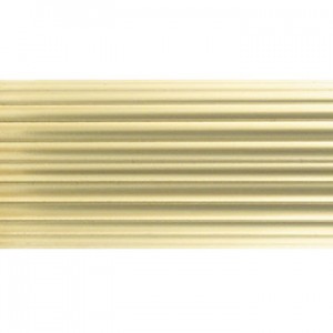 4' Brass Reeded Curtain Rod Tubing~1 3/8" Diameter