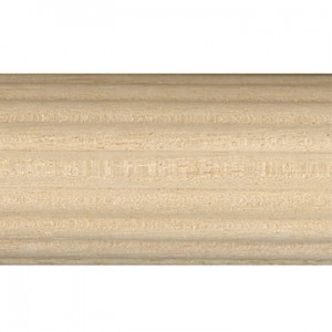 4' Reeded Wood Curtain Rod~2 1/4" Diameter