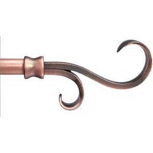 Genova Copper Drapery Curtain Rod Set~3/4" Diameter