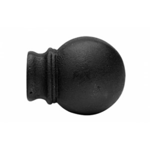 Petite Modern Ball Finial with Plug for 1" Curtain Rod~Pair