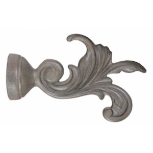 Leaf Dance Finials for 2" Drapery Curtain Rods ~ Pair