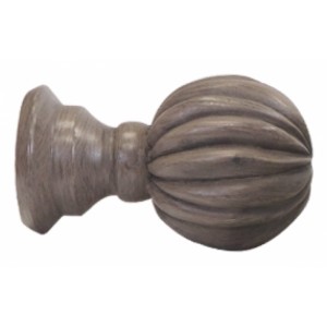Twisted Ball Finial for 2" Drapery Curtain Rods~Pair