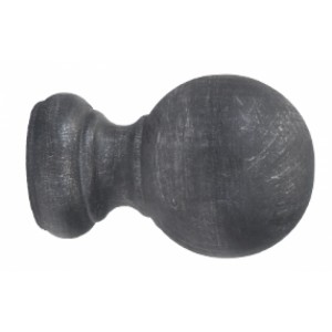 Wood Ball Finials for 2" Drapery Curtain Rods ~ Pair
