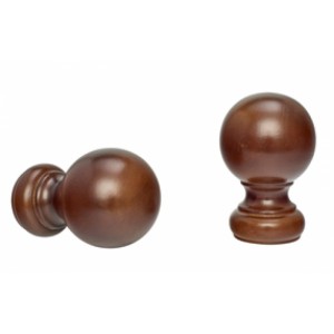 Ball Curtain Rod Finial for 2" Drapery Curtain Rods~Each