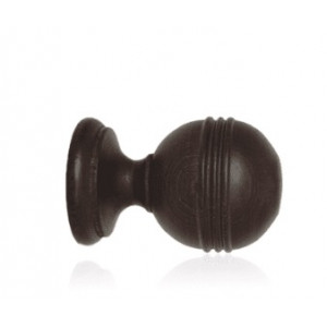 Ringed Ball Finial for 2" Wood Drapery Rod~Each