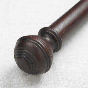 Turned Knob Single Rod Set ~ 2" Diameter