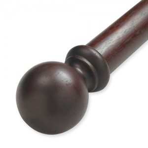 Wood Ball Double Rod Set ~ 1 3/8" Diameter