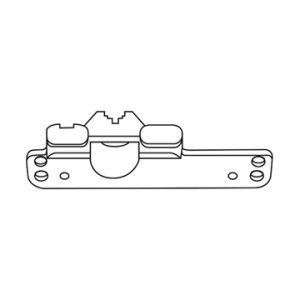 Overlap Left Carrier with Snap for 3/4" Techno Curtain Track~Each