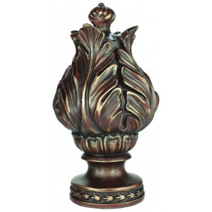 Elizabethan Finial for 2 1/4" Drapery Curtain Rod~Each