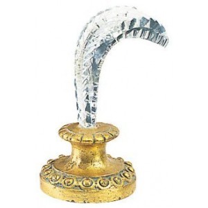 Finesse Small Crystal Feather Finial ` Each