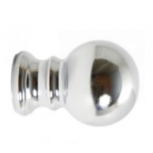 Smooth Metal Ball Finial for 1.5" Curtain Rod~Pair