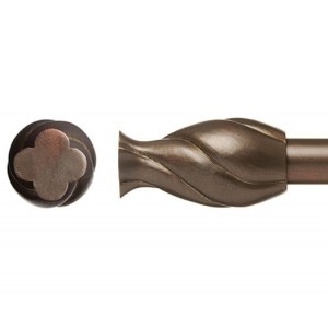 Beverly Curtain Rod Finial for 1" Rod~Pair