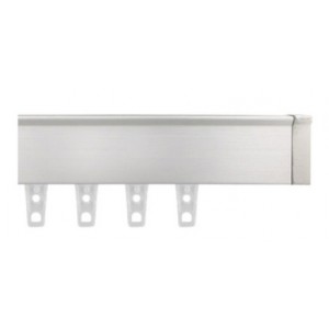 Brushed Aluminum Eco-Deco Track~3/4" Square (by the foot)