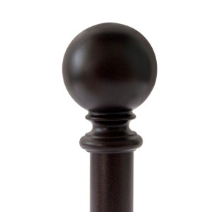 Ball Finial for 1 1/2" Rod Diameter~Aluminum~Each