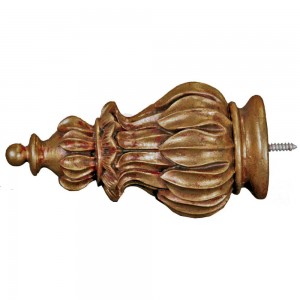 Crown Rod Finial for 2" Wooden Drapery Rods~Each