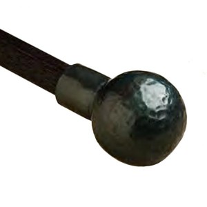 Iron Ball Finial for 3/4" Curtain Rods~Each