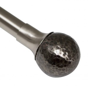Hammered Ball Finial for 1 1/8" Curtain Rod~Each