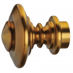 Stuart Brass Finial for 1 3/8" Curtain Rod~Pair