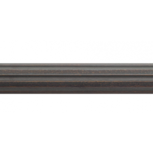 12' Fluted Wood Curtain Rod Pole~1 3/8" Rod Diameter