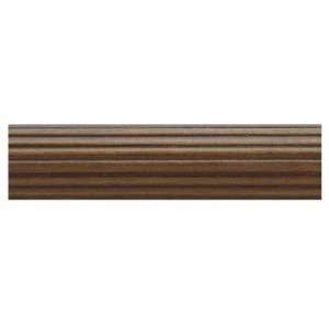 4' Fluted Wood Drapery Curtain Rod~1 3/8" Diameter