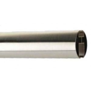 Brushed Nickel 1 3/8" Diameter Channel Curtain Rod