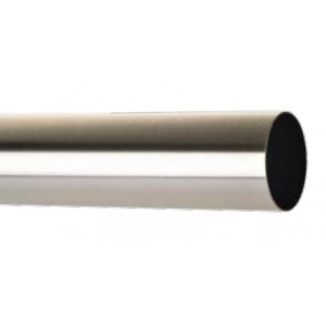 Brushed Nickel 1 3/8" Diameter Metal Curtain Rod