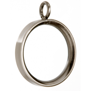 Flat Contemporary Iron Ring in Brushed Nickel~Each