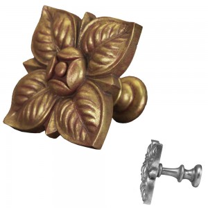 Gilded Gold Square Petals Top Treatment/Tieback~Each