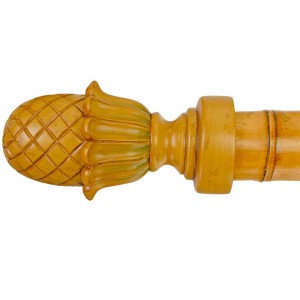 Bamboo Pineapple Finial for 2" Curtain Rod~Each