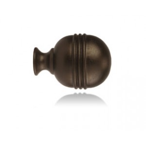 Reggio Wood Finial for 2" Curtain Rod~Each