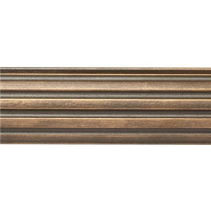 4' Fluted Wood Curtain Rod Pole~1 3/8" Rod Diameter
