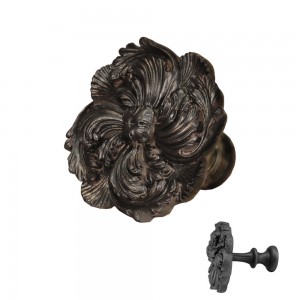 Bronze/Black Scalloped Leaf Top Treatment/Tieback~Each