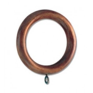 Smooth Wooden Ring for 2" Curtain Rods~7 Pack