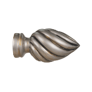Swirl Finial for 3" Curtain Rod~Each