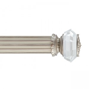 Ozara Glass Finial for 2 1/4" Drapery Curtain Rod~Each