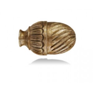 Wexford Wood Curtain Rod Finial for 2" Drapery Rods~Each