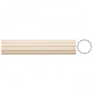 1 3/8" Grooved Wooden Drapery Curtain Rod